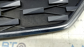 Решетка радиатора grill в сборе Hyundai Ioniq 20-22 HEV, PHEV с эмблемой под радар, песок, не заводское отверстие, вздулся хром