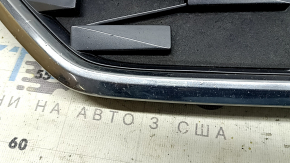 Решетка радиатора grill в сборе Hyundai Ioniq 20-22 HEV, PHEV с эмблемой под радар, песок, не заводское отверстие, вздулся хром