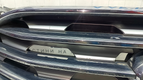 Решетка радиатора grill Ford Edge 19-24 в сборе со значком, без камеры, песок, сколы