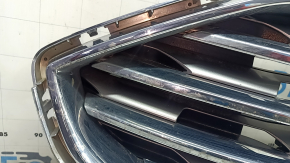 Решетка радиатора grill Ford Edge 19-24 в сборе со значком, без камеры, песок, сколы