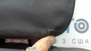 Rândul de scaune din spate, stânga, rândul 3, Volvo XC90 16-23, piele neagră, nappa, perforație, îndoită, zgâriată, ruginită, necesită curățare