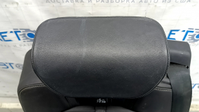 Banchetă spate centrală Volvo XC90 16-23, din piele neagră, pentru 3 rânduri, cu centură de siguranță, necesită curățare, îndoită, cu zăvor rupt
