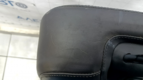 Banchetă spate centrală Volvo XC90 16-23, din piele neagră, pentru 3 rânduri, cu centură de siguranță, necesită curățare, îndoită, cu zăvor rupt