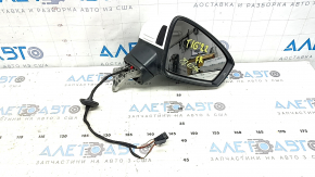 Ansamblu oglindă retrovizoare dreapta pentru VW Tiguan 22-24, 6+2 pini, semnalizator, BSM, încălzit, alb