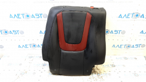 Spătar banchetă spate stânga pentru Chevrolet Volt 11-15, piele neagră cu inserție roșie, perforat