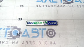 Эмблема надпись ECOBOOST AWD двери багажника Ford Edge 19-24 полез хром