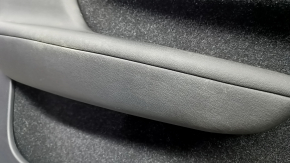 Обшивка двери карточка передняя левая Volvo XC40 19-26 черная, под память, подлокотник кожа черная, с накладкой серая, с рукой, вмятина, царапины, под чистку