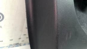 Panou ușă negru, spate stânga, Volvo XC40 19-25, cotiera din piele neagră, cu mâner, zgârieturi