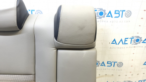 Спинка заднего ряда сидений правая Toyota Camry v55 15-17 usa SE, комбинированное серое, серая строчка, с подлокотником, под чистку, примятость