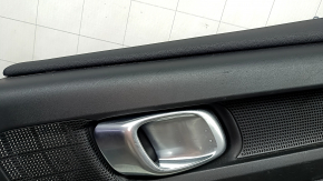 Panou ușă spate dreapta negru pentru Volvo XC40 19-25, cotieră din piele neagră cu mâner, zgârieturi, crestături