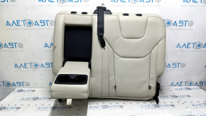 Spătar banchetă spate, al doilea rând, stânga, Ford Edge 15-24, piele gri, cu cotieră, cu centură, curățabil chimic