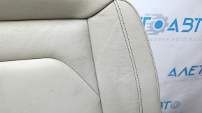 Подушка заднего ряда сидений Ford Edge 15-24 кожа серая, под электро, тычки, потрескана, под электро