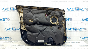 Обшивка двери карточка передняя правая BMW X1 F48 16-22 кожа Sensatec бежевая с черным, Oyster, с подлокотником кожа бежевая Oyster, молдинг черный глянец, с накладкой, с ручкой, царапины