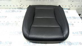 Tapițerie scaun pasager Volvo XC40 19-25, piele neagră cu cusături albe, încălzită, crăpată, curățabilă chimic