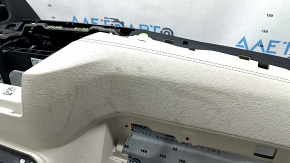 Торпедо передняя панель с AIRBAG BMW X1 F48 19-22 кожа черная с бежевым Oyster под проекцию, под чистку