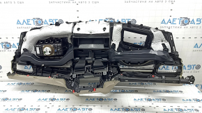 Торпедо передняя панель с AIRBAG BMW X1 F48 19-22 кожа черная с бежевым Oyster под проекцию, под чистку