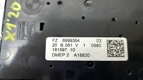 Плафон освещения передний в сборе BMW X1 F48 16-22 черный, под панораму с кнопкой SOS