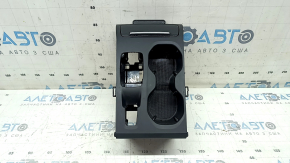 Накладка центральной консоли подстаканники Volvo XC40 19-26 2 части, черный, царапины, под чистку, надлом крепления