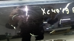 Дверь голая передняя левая Volvo XC40 19-26 черный 717, царапины, тычка