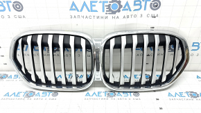 Решетка радиатора grill BMW X1 F48 20-22 Basis, царапины