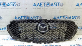 Решетка радиатора grill Mazda CX-30 20-23 с эмблемой, под радар, песок, царапина
