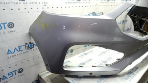 Бампер передний голый Ford Edge 19-24 под парктроники, без буксир крюка, серебро, не заводские отверстия, затерт, надлом крепления