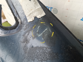 Aripă spate stânga Ford Fusion mk5 13-20 pe caroserie, albastră, ruginită, zgârietură, denivelare