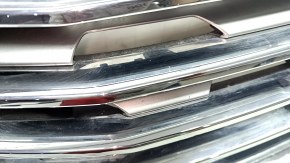 Решетка радиатора grill Ford Edge 19-24 под камеру, в сборе со значком, под камеру, тычки