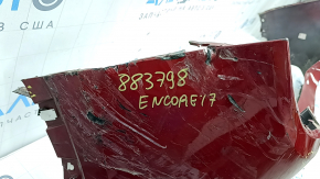 Бампер задний голый Buick Encore 17-22 без BSM без кронштейнов отражателей, примят, надорван, сломаны крепления царапины