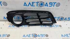 Нижняя решетка переднего бампера левая BMW 5 F10 14-16 частично открытая под ПТФ, Luxury Line, под хром молдинг