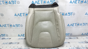 Tapițerie pernă scaun șofer pentru Ford Edge 15-24, piele gri, perforată, încălzită, ventilată, curățabilă chimic, crăpată