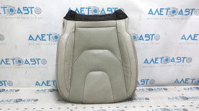 Tapițerie pernă scaun pasager Ford Edge 15-24, piele gri, perforată, încălzită, ventilată, necesită curățare, zgârieturi