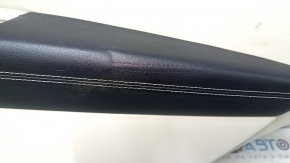 Panou decorativ ușă spate dreapta Ford Edge 19-24 gri cu negru, cotiera piele neagră, inserție piele gri, cu mâner, îndoit