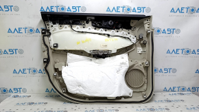 Panou ușă dreapta față, Ford Edge 19-24, gri cu negru, Bang & Olufsen, cotieră din piele neagră, inserție din piele gri, cu mâner, zgârieturi