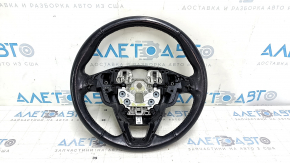 Руль голый Ford Edge 15-24 кожа черная, без подогрева, царапины, потерта, надрывы креплений