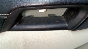 Panou ușă stânga față, Ford Edge 19-24, gri cu negru, Bang & Olufsen, cotieră din piele neagră, inserție din piele gri, cu mâner, zgârieturi, crestături, element de fixare rupt, necesită curățare