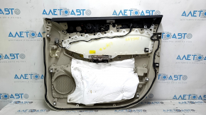 Panou ușă stânga față, Ford Edge 19-24, gri cu negru, Bang & Olufsen, cotieră din piele neagră, inserție din piele gri, cu mâner, zgârieturi, crestături, element de fixare rupt, necesită curățare