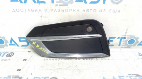 Grilă bara față stânga pentru Volvo XC60 18-21 cu senzori de parcare și ornament cromat, culoare nisip