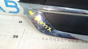 Решетка переднего бампера левая Volvo XC60 18-21 под парктроник с хром молдингом, песок