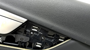 Panou ușă spate dreapta negru pentru Audi A4 B9 17-19, cotieră din piele neagră, inserție din piele neagră, Bang & Olufsen, cu mâner și grile difuzoare, zgârieturi, suport fonoabsorbant rupt