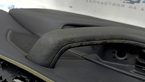 Panou ușă stânga față negru pentru Audi A4 B9 17-19, cotieră din piele neagră, inserție din piele neagră, pentru memorie scaun, Bang & Olufsen, curățare chimică, strat de protecție mâner decojit