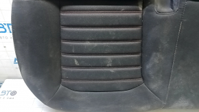 Подушка заднего ряда сидений Ford Fusion mk5 13-16 ткань черная, красная строчка, под химчистку