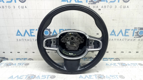 Руль голый Volvo XC60 18-26 кожа черная с подогревом, тип 1, царапины, потертости, тычки, потрескан