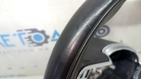 Руль голый Volvo XC60 18-26 кожа черная с подогревом, тип 1, царапины, потертости, тычки, потрескан