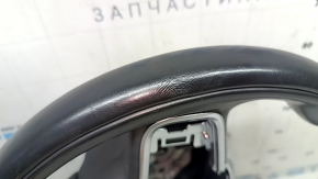 Руль голый Volvo XC60 18-26 кожа черная с подогревом, тип 1, царапины, потертости, тычки, потрескан