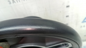 Руль голый Volvo XC60 18-26 кожа черная с подогревом, тип 1, царапины, потертости, тычки, потрескан
