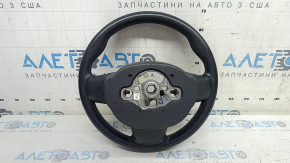 Руль голый Volvo XC60 18-26 кожа черная с подогревом, тип 1, царапины, потертости, тычки, потрескан