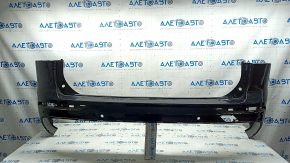 Бампер задний голый Volvo XC60 20-21 под парктроники, BSM и park assist, черный, царапины, тычки, потерт, надлом крепления