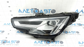 Ansamblu far stânga față pentru Audi A4 B9 17-19 Full LED, polișat, tip pânză de păianjen
