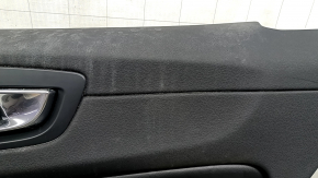 Panou ușă negru, spate dreapta, Volvo XC60 18-25, cotieră, piele Nappa neagră, tapițerie Bowers & Wilkins, zgârieturi